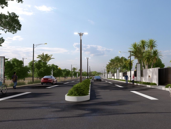 Gated community entrance for land project